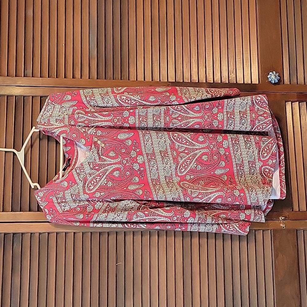 Knit long sleeve shirt v neck size 2x